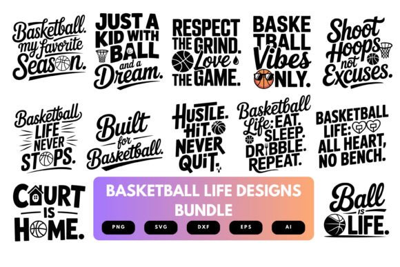 Basketball Life SVG Bundle for Graphics and Crafts