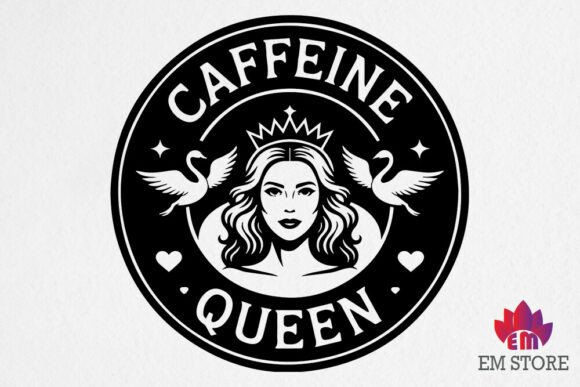 Caffeine Queen - Coffee SVG: Graphics for Crafts