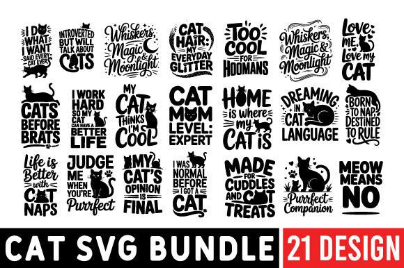 Cat SVG Design Bundle: Graphics and Crafts for Modern Publishing