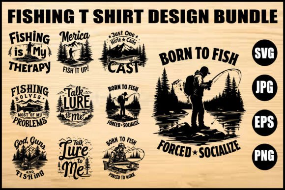Fishing Quote Graphics for Crafts and Branding