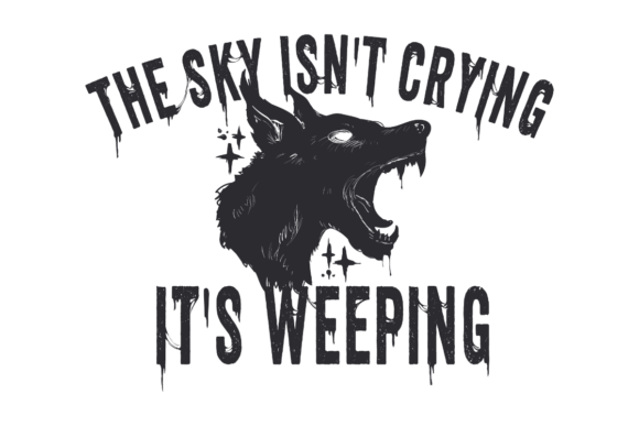 Grunge Wolf Head Quote: A Bold Graphic for Crafts and Branding