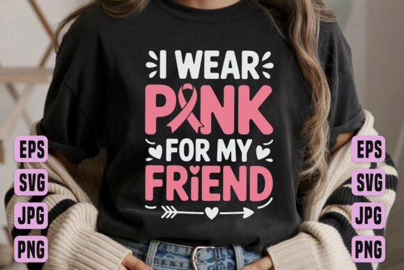I Wear Pink for My Friend Quote Art Review