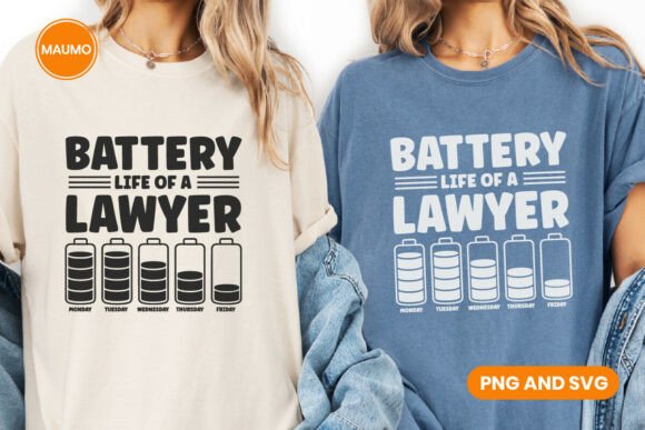 Lawyer Battery Life Funny Quote: A Graphic Design Asset for Crafts