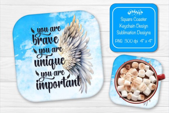 Square Coaster Sublimation Brave Quote: A Crafts & Graphics Review