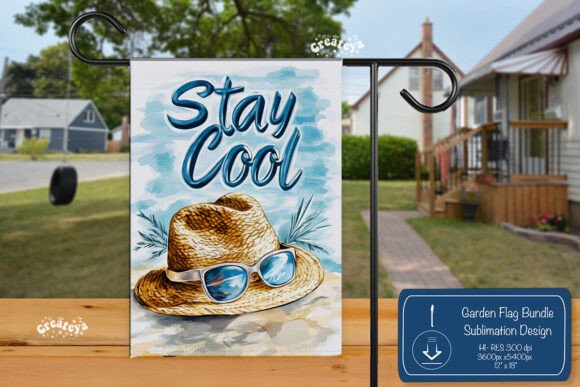 Summer Garden Flag Png Beach Quote Png for Graphics & Crafts