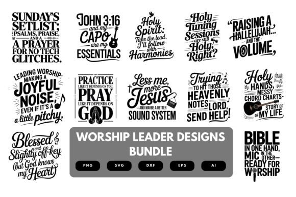 Worship Leader SVG Bundle: A Designer's Take on Graphics and Crafts