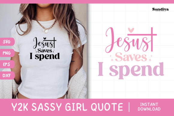 Y2K Sassy Girl Baby Tee Quote 6 Graphics in Crafts